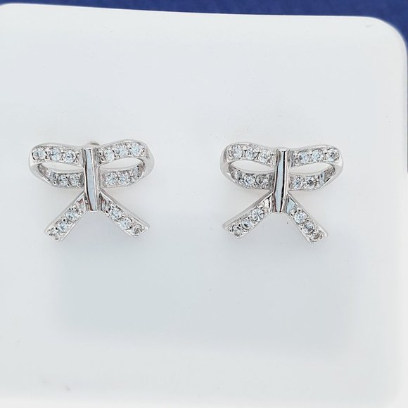 925 Sterling Silver CZ Stud Earrings for Women/Girl, US925P1249 - Picture 1 of 10